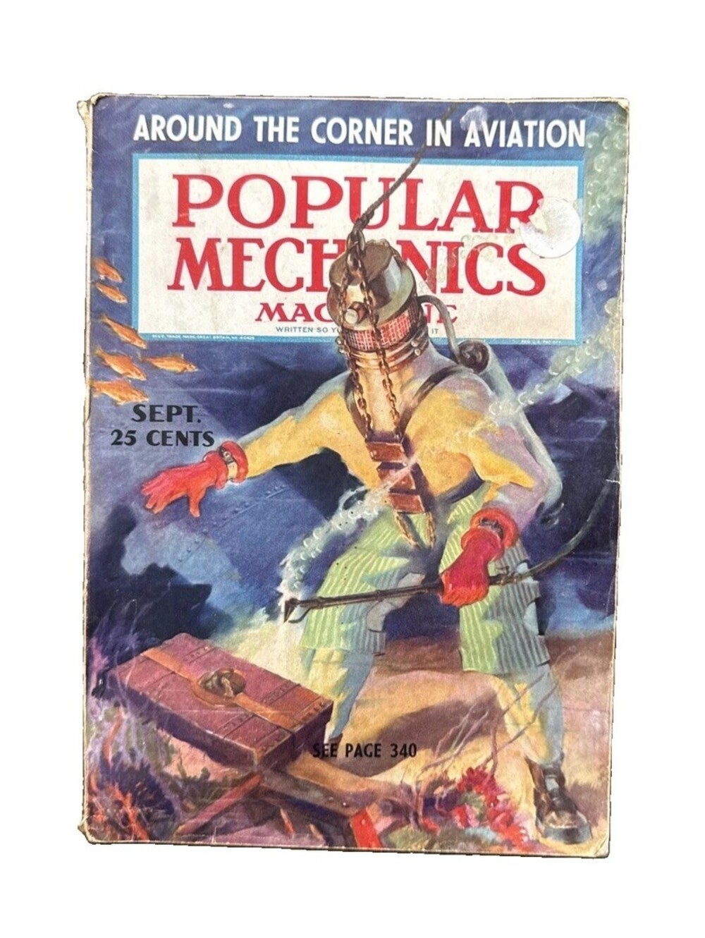Popular Mechanics ~ September 1937 ~ SCUBA